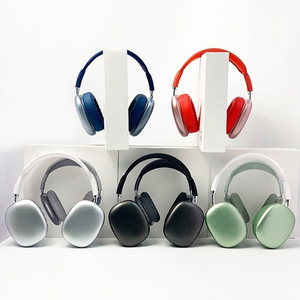 Nya P9-Max TWS Bluetooth Hodetelefoner Trådløse Over-ear Hodetelefoner Svart