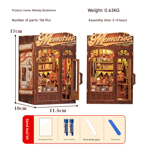 Melody Bookstore DIY Mini Bokhörna - Musiktema pysselset