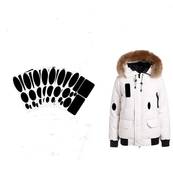 Selvklebende vanntette lapper for klesreparasjon - 10 stk Vit white