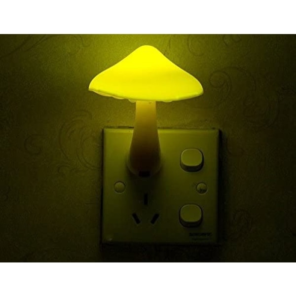 2-pack svamp nattlampa stick-in-lampa för väggdekoration