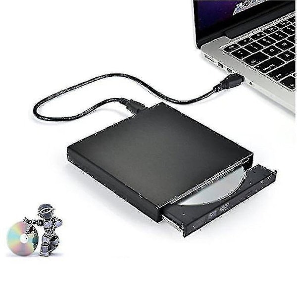 USB 2.0 Ulkoinen CD/DVD-soitin Musta