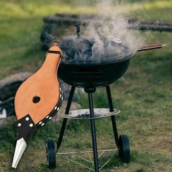 Bälg, Skorstensbälg, Grillbälg, Liten Grillblåsare Handhållen Bälg Träluftbälg med Hängande Rem för Grill Eldbälg Ou