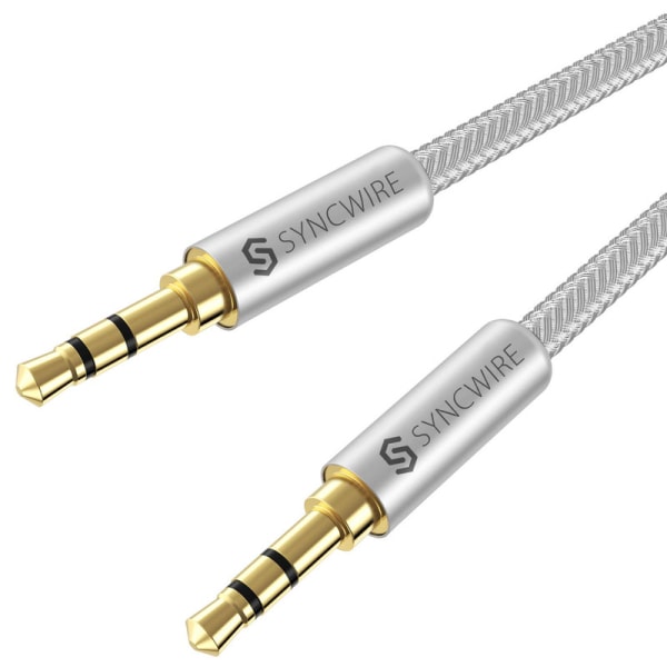 Kabel 3,5 mm Ljudkabel - 1m Jack Kabel Nylon för hörlurar