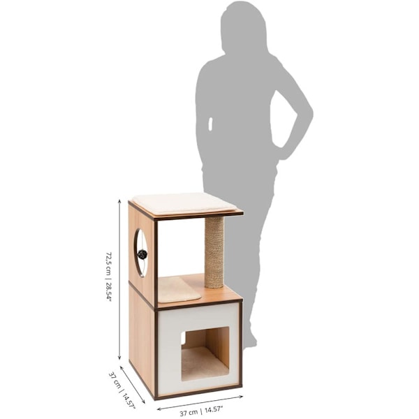 Vesper V-Box Cat Furniture S  walnut