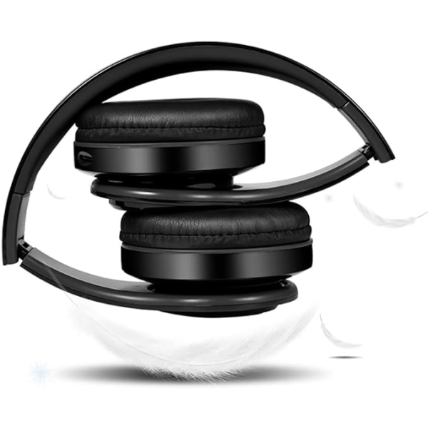 Trådlöst bluetooth-headset, färgglada/vikbar/stor batterikapacitet/inbyggd mikrofon-Bluetooth 5,0/10 m förvaring/stereosurround/öronpropp