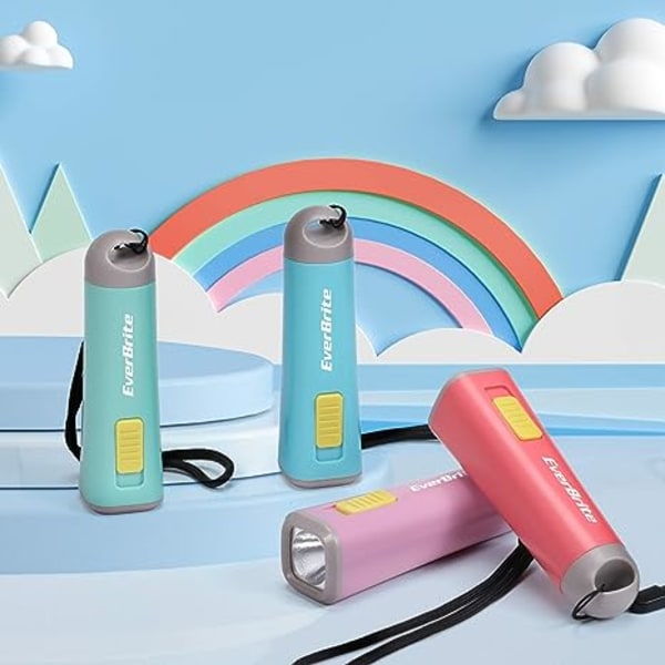 Mini LED-ficklampa för barn, lätt, 3 AAA-batterier ingår