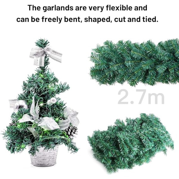 Dekorerad Garland Juldekoration Julgirland 2,7m