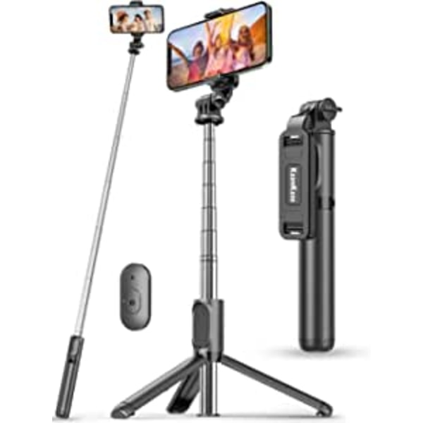 Selfie Stick-stativ med trådlös fjärrkontroll, 4 i 1 utdragbar