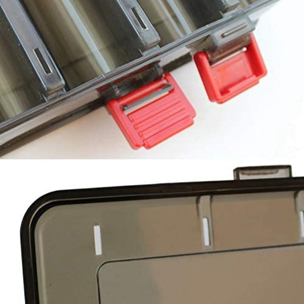 Fishing Lure Tackle Box, Storage Trays, Double-Sided 10 Compartments