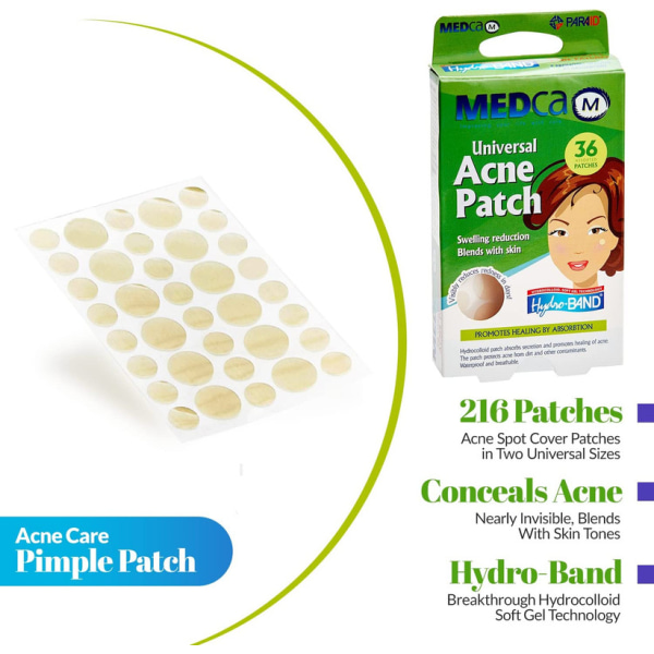 Acne Care Pimple Patch Absorberande lock-Hydrokolloidbandage (108 Count)