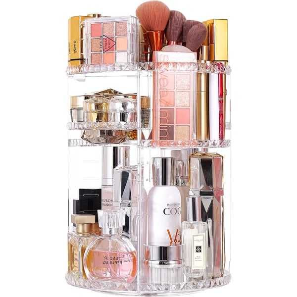 Cosmetic Organizer, 360 Rotations Lipstick Organizer Cosmetic Storage Box Skrivbord