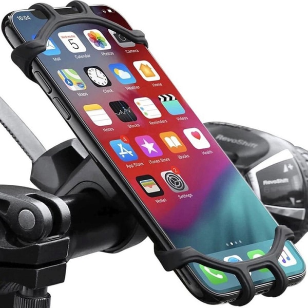 Silikon Mobilhållare Cykel Universal Mobiltelefon Cykelhållare 3,5-6,5 tum Smartphone,