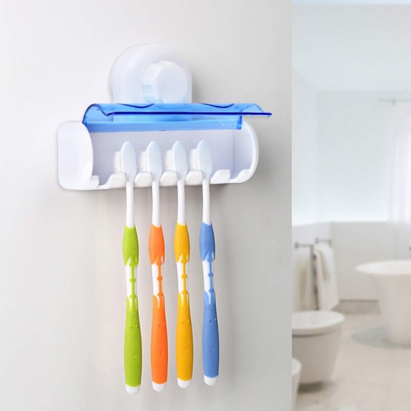 Sugkopp Tandborsthållare i plast för badrum