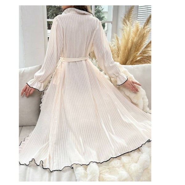 Ruffle Trim Belted Robe mediam  Size  44 (XL)