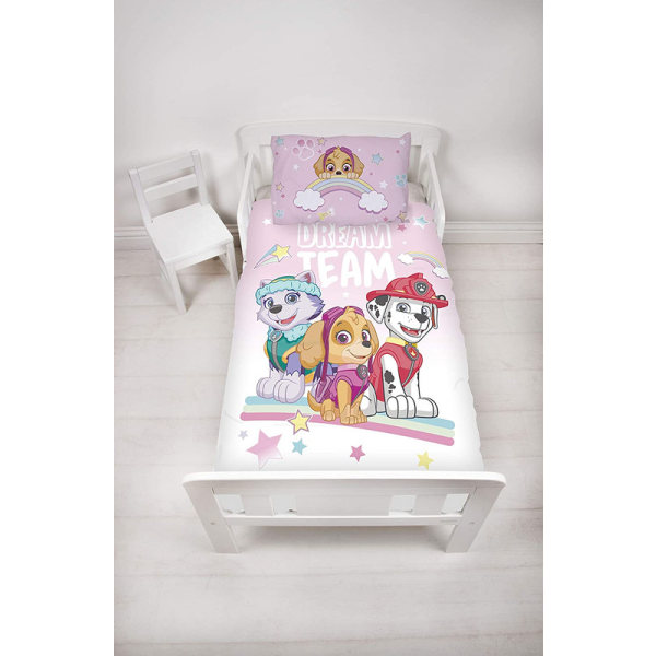 PAW Patrol Pink Cover påslakan 100 x 135 cm och Pillowc