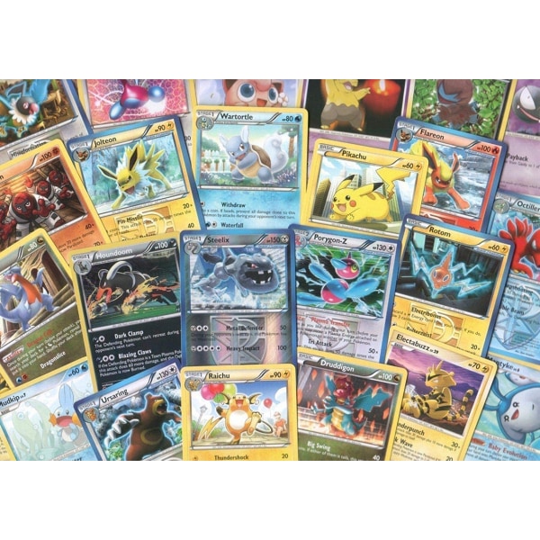 100 Pokémon-kort med Holo och sällsynta kort