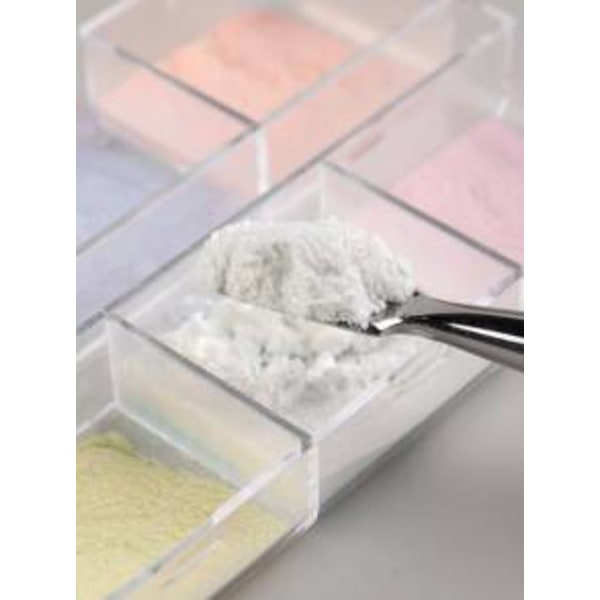 6 Grids Pearl Glitter Nail Powder Effect Holographic Mirror Iridescent Nails Chrome Pigment Fine Nail Art Dust