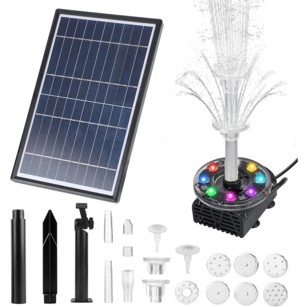 Solar Pumps Solar 7W Fountain Dam Solar Fountain LED Solar 85cm