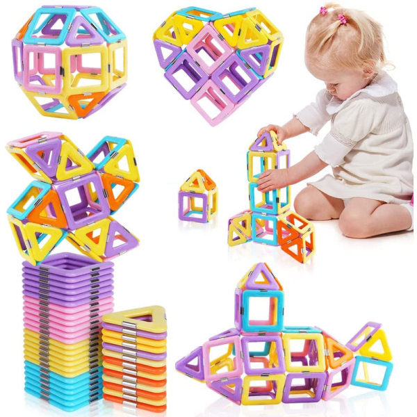 40 st Magnetiska byggstenar för barn Magnetiska block
