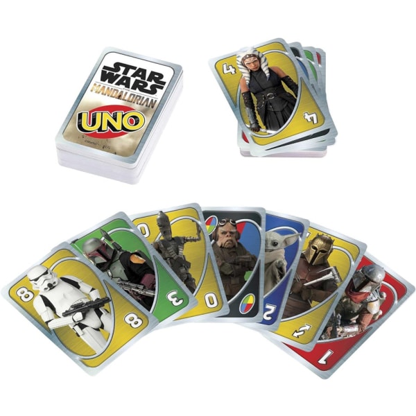 UNO Star Wars the Mandalorian Edition kortspelspresent för fans,