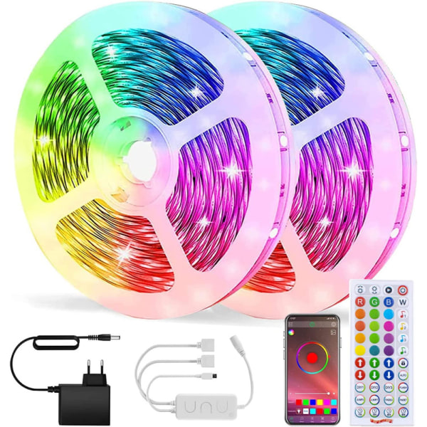 Bluetooth LED Strip, LED Strip 10M SMD 5050 RGB Light Strips with Controller