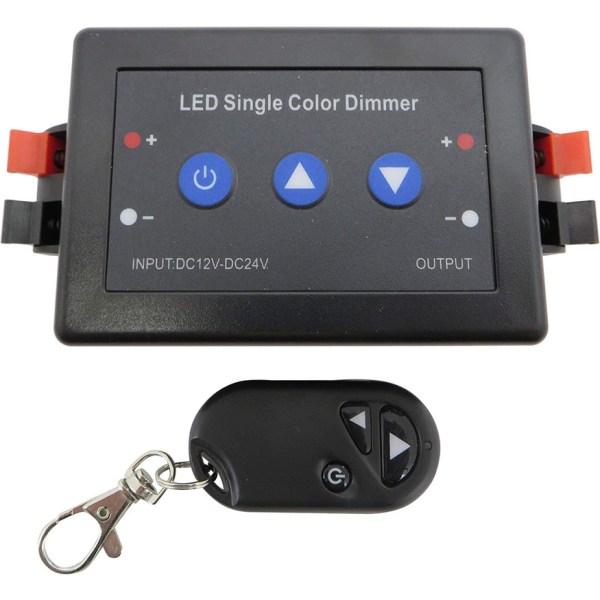 LED trådlös dimmer/strömbrytare 12V DC med fjärrkontroll + kontrollpanel
