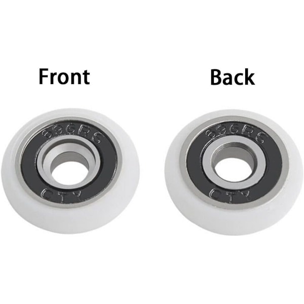 Reservhjul/rullhjul/hjul för duschkabindörr, 10 delar (23 mm)