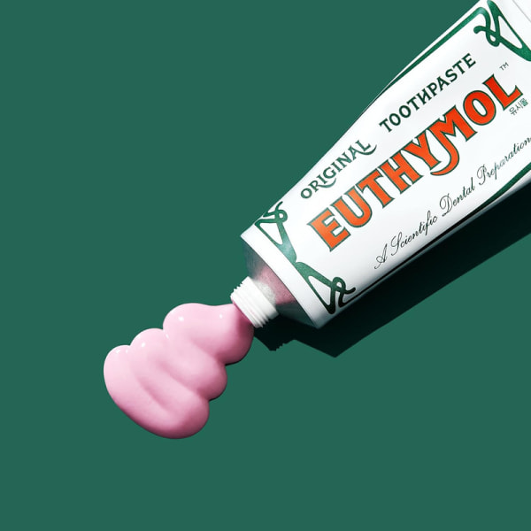 Euthymol Original Tandkräm 75ml, Ingen fluor, Anti-plack, Antibakteriell, Hålskydd