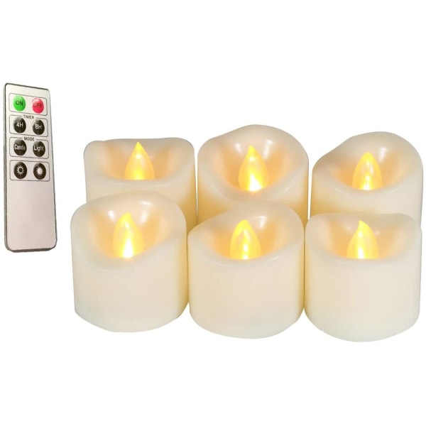 Tea lights LED realistic bright LED candles with remote control