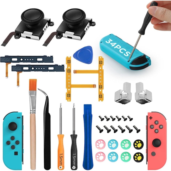 Joycon Joystick Replacement Repair Kit Kompatibel med Switch OLED Joy Con Controller