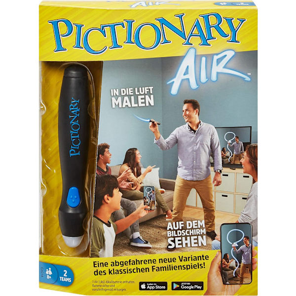 Pictionary Air Drawing Game med app, Familjespel med Light Pen och Word Card,