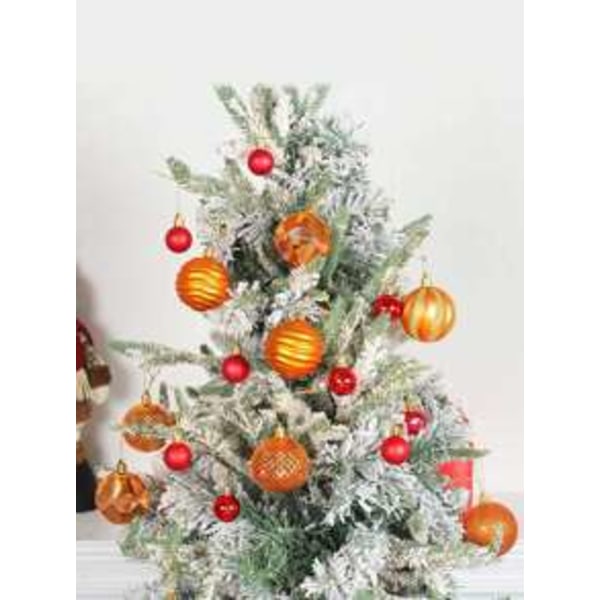 26pcs-Christmas Ball Decorations Christmas Poinsettia Tree Ornament Flowers2.4in (Approx. 6cm)