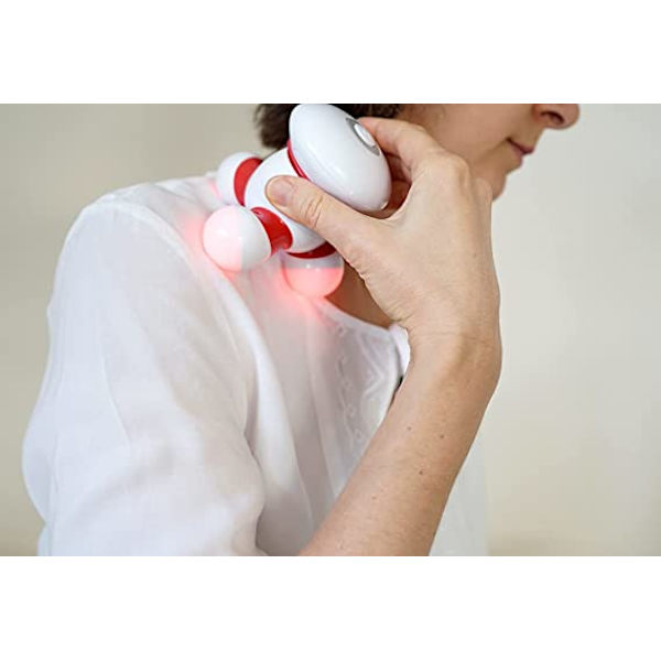 MG16 minigemassage – röd | Ergonomisk handhållen vibrationsmassage