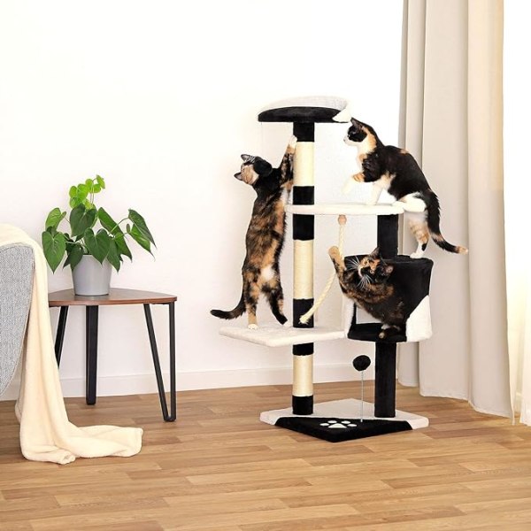 Kattskrapstolpe, Höjd 112 cm Ljusgrå,