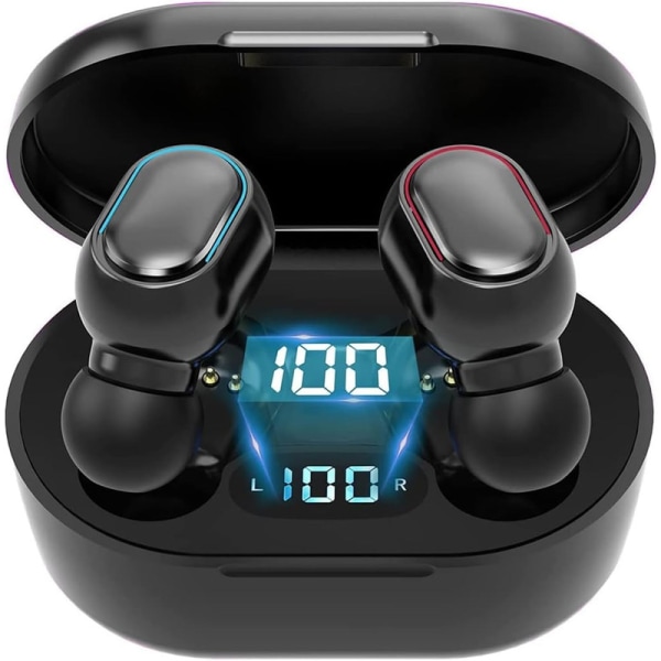 Bluetooth hörlurar, trådlösa in-ear-hörlurar Bluetooth med mikrofon, knappkontroll