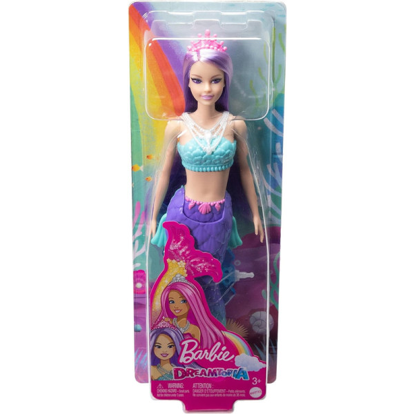 Barbie Dreamtopia sjöjungfrudocka (lila hår) med blått och lila