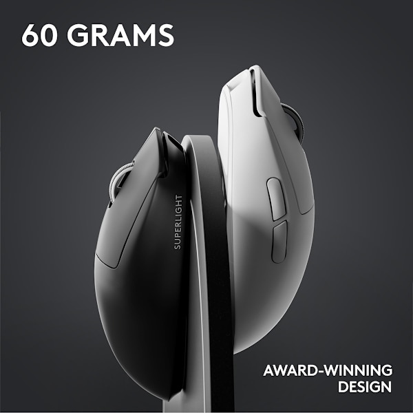 Logitech G PRO X SUPERLIGHT 2 svart trådlös USB Type-C 32000 DPI spelmus svart