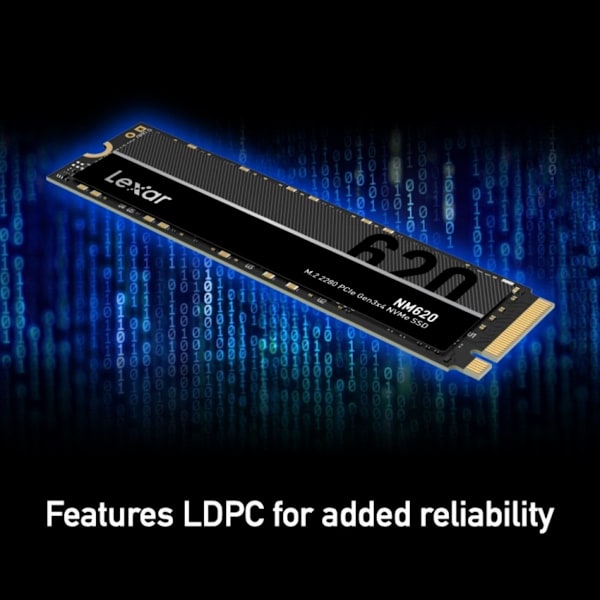 Lexar NM620 M.2 NVMe SSD - 1TB (3300MB/s) svart