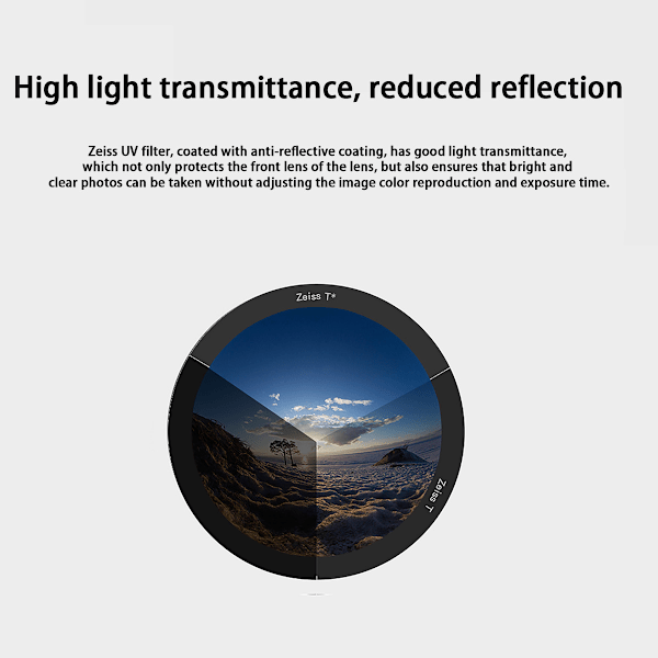 ZEISS T* UV-skyddsfilter med antireflexbehandling, 67 mm svart