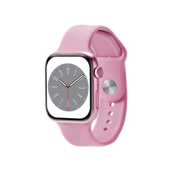 huamei H12 mini 41mm rosa urtavla rosa gummiband smart klocka rosa