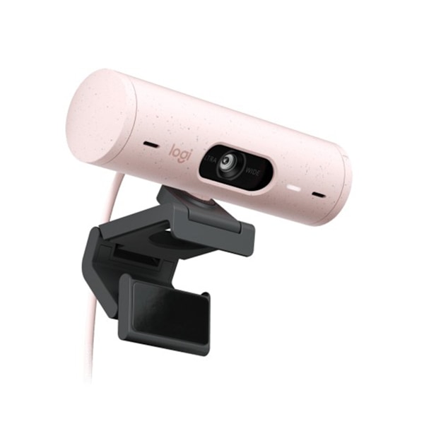 Webbkamera LOGITECH Brio 500 Rosa 1920×1080 Full HD USB Type-C 1920×1080 PC och Mac med Full HD rosa