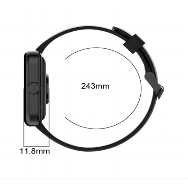 Smartwatch Blackview W10E Urtavla Svart 40mm Rem TPU Smartwatch svart