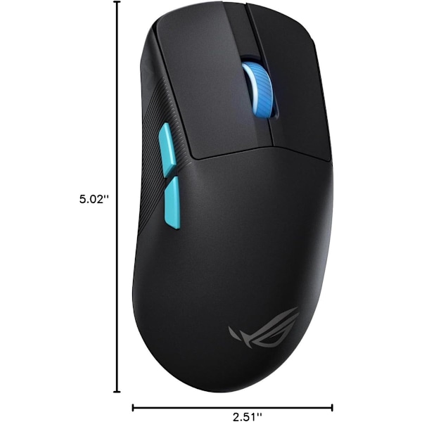 ASUS ROG Harpe trådlös spelmus, Ace Aim Lab Edition, 54 g ultralätt, 36 000 DPI-sensor, Tri-mode-anslutning SpeedNova, svart svart