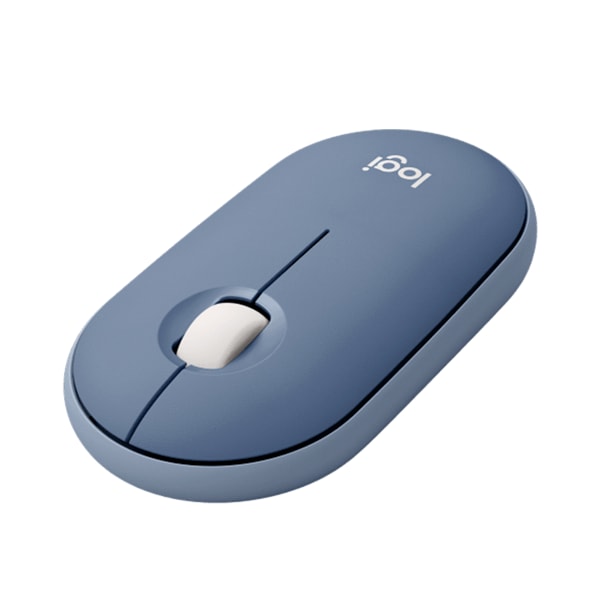 LOGITECH Pebble M350 – blå Bluetooth USB 1000 DPI kontorsmus blå
