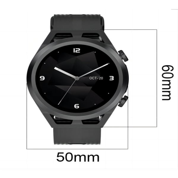 Smartwatch Blackview R8 Pro Urtavla Svart 50mm Rem TPU Smartwatch svart