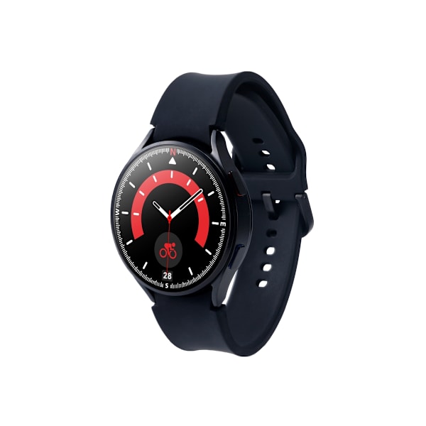 Huamei Klocka 5 44mm Svart Urtavla Svart Gummiband Smart Watch svart