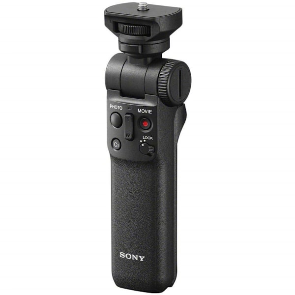 Sony Wireless Bluetooth Shooting Grip and Tripod for still and video, ideal for vlogging (GP-VPT2BT), Black,  3.38 x 3.13 x 8.5 inches svart