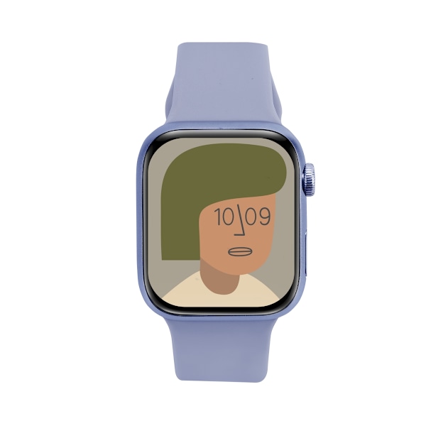 huamei H12 mini 41mm lila urtavla lila gummiband smartwatch lila