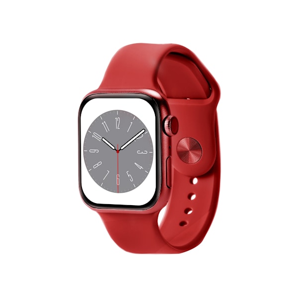 huamei H12 mini 41mm Röd Urtavla Röd Gummirem Smart Klocka röd