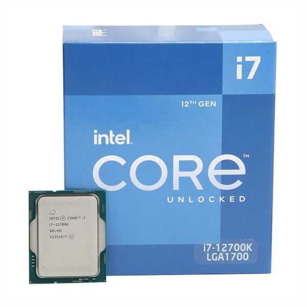 Intel Core i7-12700K-processor - förpackad svart